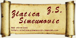 Zlatica Simeunović vizit kartica